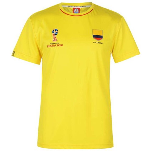 Colombia FIFA World Cup 2018 Poly T Shirt Mens (Yellow)