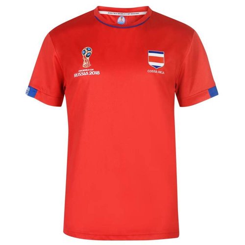 Costa Rica FIFA World Cup Russia 2018 Poly T Shirt Mens (Red)