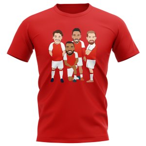 Arsenal Players Illustration T-Shirt (Red)