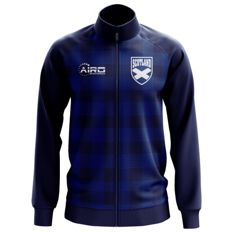 Scotland Tartan Concept Football Track Jacket (Navy)