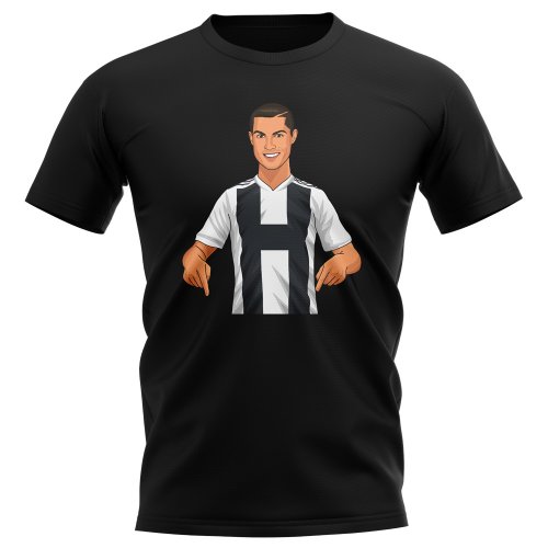 Cristiano Ronaldo Juventus Gunnerballz T-Shirt (Black)