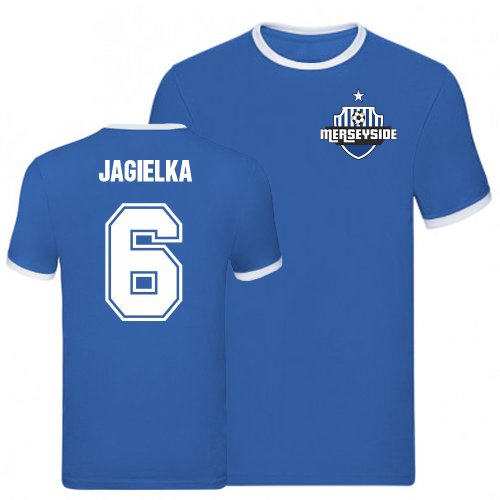 Phil Jagielka Everton Ringer Tee (Blue)