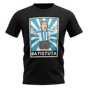 Gabriel Batistuta Argentina Legend Series T-Shirt (Black)