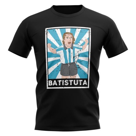 Gabriel Batistuta Argentina Legend Series T-Shirt (Black)