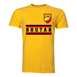 Bhutan Core Football Country T-Shirt (Yellow)