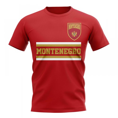 Montenegro Core Football Country T-Shirt (Red)