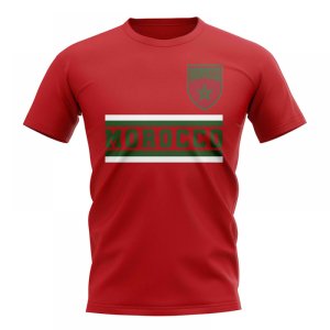 Morocco Core Football Country T-Shirt (Red)