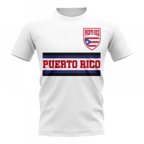 Puerto Rico Core Football Country T-Shirt (White)