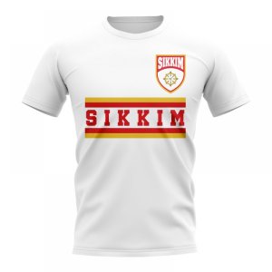 Sikkim Core Football Country T-Shirt (White)