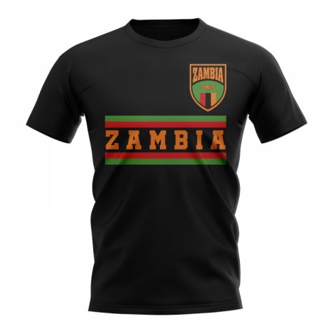 Zambia Core Football Country T-Shirt (Black)