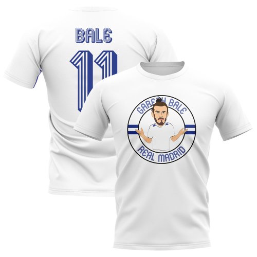 Gareth Bale Real Madrid Illustration T-Shirt (White)