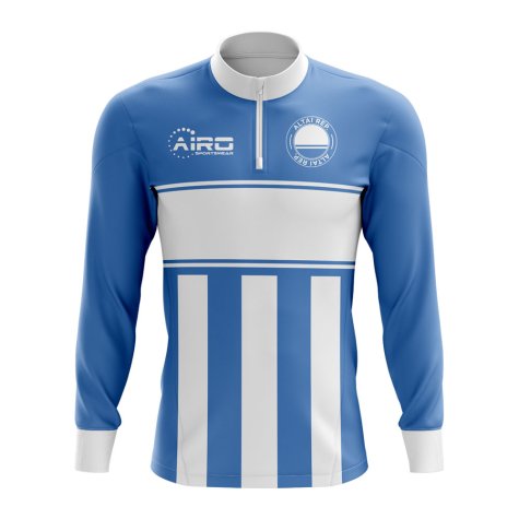 Altai Republic Concept Football Half Zip Midlayer Top (Blue-White)