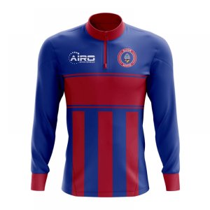 Guam Concept Football Half Zip Midlayer Top (Blue-Red)