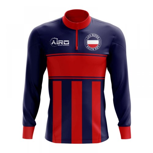 Los Altos Concept Football Half Zip Midlayer Top (Blue-Red)