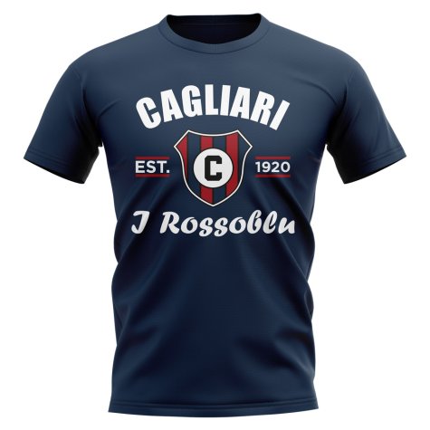 Cagliari Established Football T-Shirt (Navy)