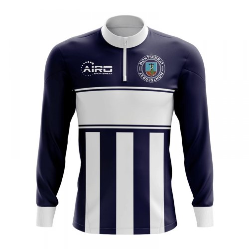 Montserrat Concept Football Half Zip Midlayer Top (Navy-White)