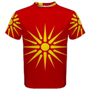 Old Republic of Macedonia Flag Sublimated Sports Jersey