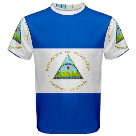 Nicaragua Flag Sublimated Sports Jersey