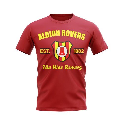 Albion Rovers Established Football T-Shirt (Red)