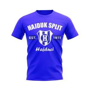 Hajduk Split Established Football T-Shirt (Royal) Hajduk Split Established Football T-Shirt (Royal)