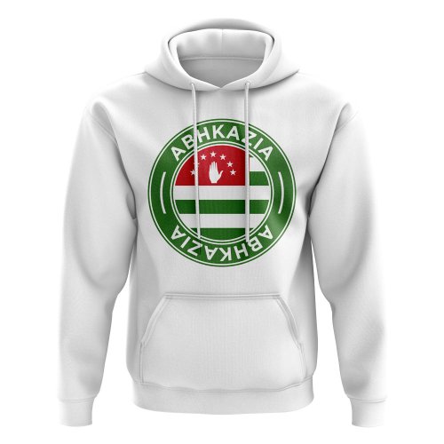 Abhkazia Football Badge Hoodie (White)