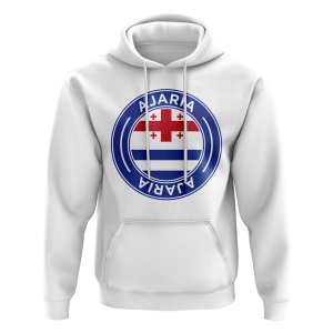 Ajaria Football Badge Hoodie (White)