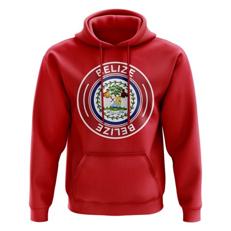 Belize Football Badge Hoodie (Red)