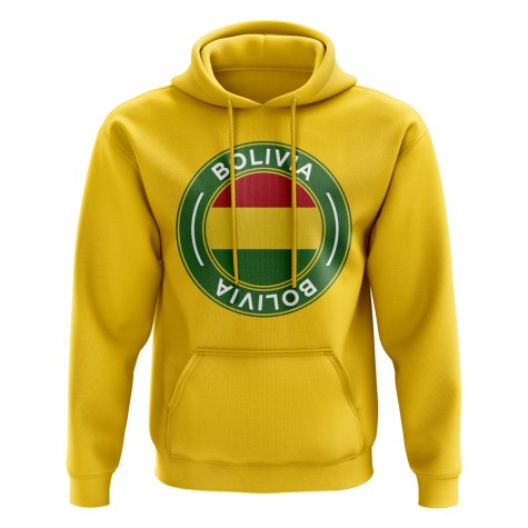 Bolivia Football Badge Hoodie (Yellow)