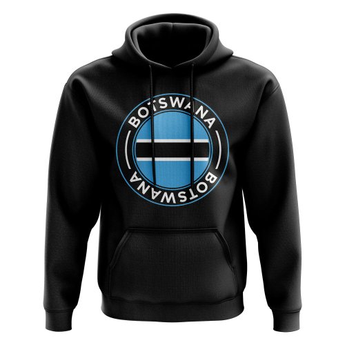 Botswana Football Badge Hoodie (Black)