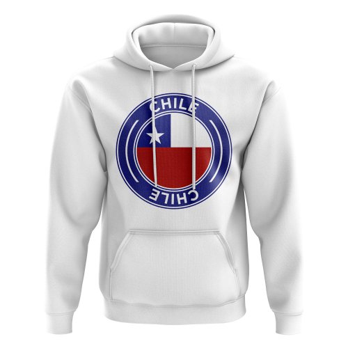 Chile Football Badge Hoodie (White)