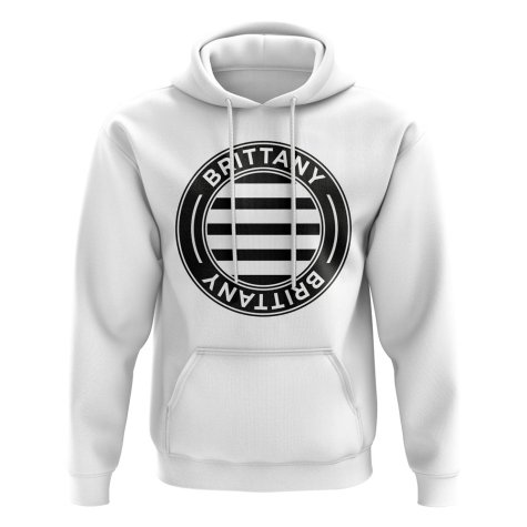 Brittany Football Badge Hoodie (White)