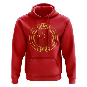 China Football Badge Hoodie (Red)