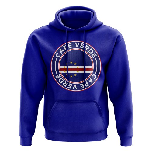 Cape Verde Football Badge Hoodie (Royal)