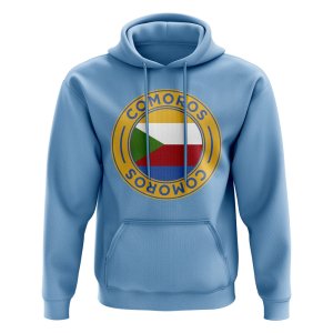 Comoros Football Badge Hoodie (Sky)