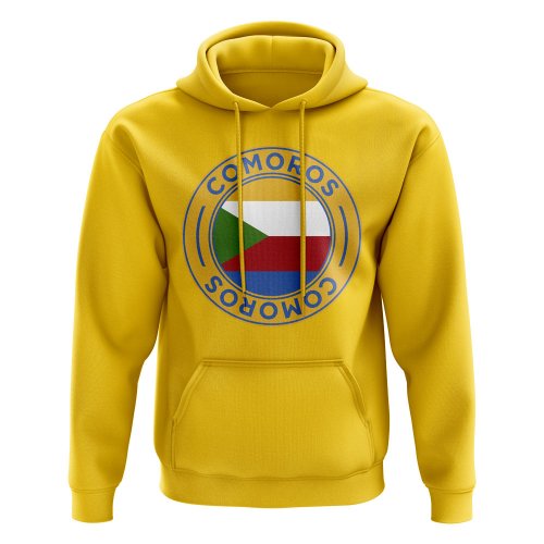 Comoros Football Badge Hoodie (Yellow)