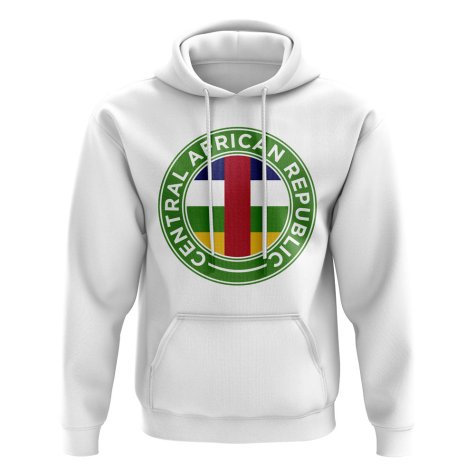 Central African Republic Football Badge Hoodie (White)