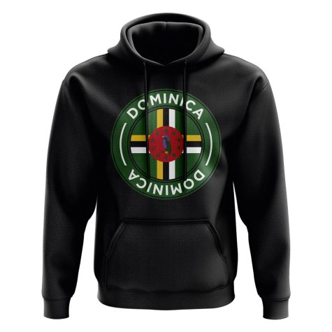 Dominica Football Badge Hoodie (Black)