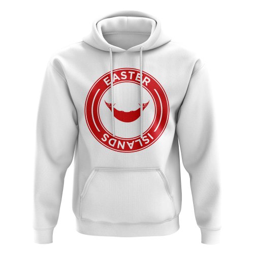 Easter Islands Football Badge Hoodie (White)