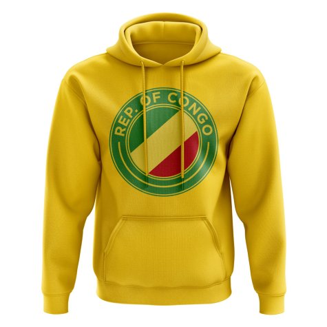 Congo Republic Football Badge Hoodie (Yellow)