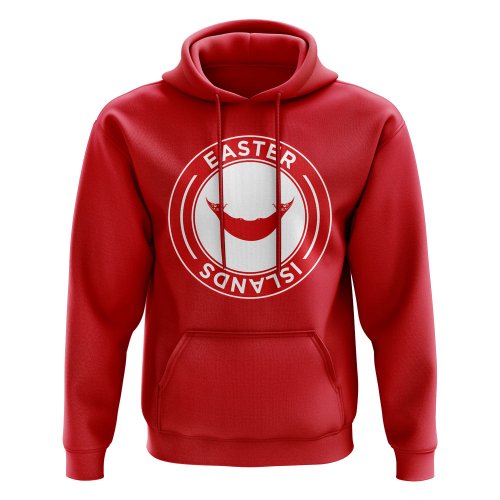 Easter Islands Football Badge Hoodie (Red)