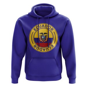 Ecuador Football Badge Hoodie (Royal)