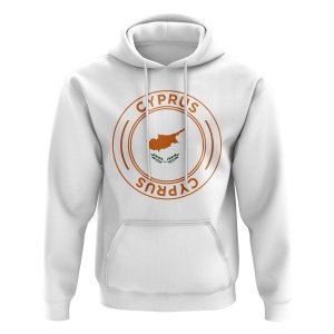 Cyprus Football Badge Hoodie (White)