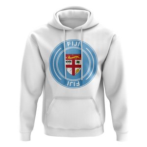 Fiji Football Badge Hoodie (White)