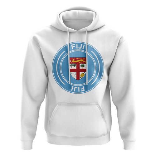 Fiji Football Badge Hoodie (White)