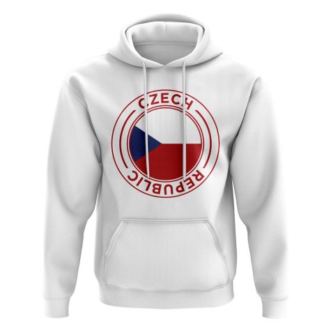 Czech Republic Football Badge Hoodie (White)