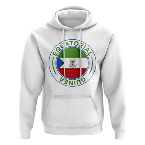 Equatorial Guinea Football Badge Hoodie (White)