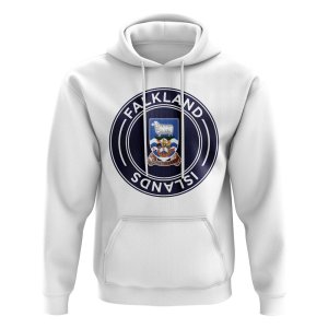 Falkland Islands Football Badge Hoodie (White) Falkland Islands Football Badge Hoodie (White)