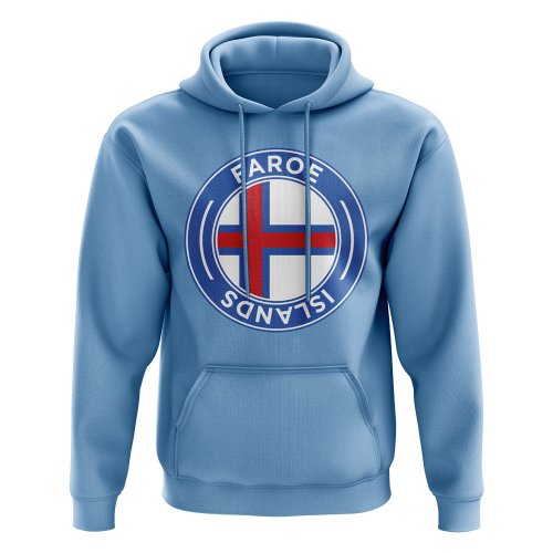 Faroe Islands Football Badge Hoodie (Sky)