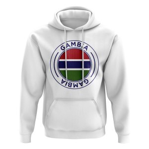 Gambia Football Badge Hoodie (White)