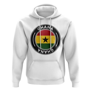 Ghana Football Badge Hoodie (White)